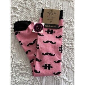 The Earth Is Full Of Good Pink Socks #PinkSocks Mustache And Puzzle Piece